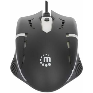 Mouse Optico Luminiscente RGB USB Negro - Cable - 1500 dpi - Rueda de desplazamiento - Simétrico