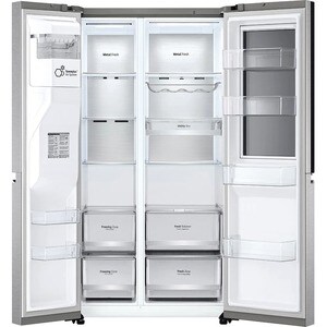 Congelatore/Freezer LG GSXV90MBAE 635 L Combinato - Metallico - Vetro temprato - Digital Inverter Compressor - Smart Conne