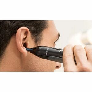Trimmer Philips NT3650 - Grigio, Nero - x Acciaio inox Lame - senza filo - Batteria Fonte di alimentazione - Per Naso