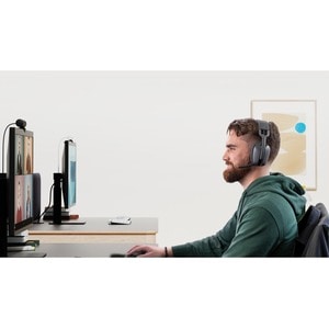 Logitech Zone Vibe Wireless Over-the-ear, Over-the-head Stereo Headset - Graphite - Binaural - Ear-cup - 3000 cm - Bluetoo