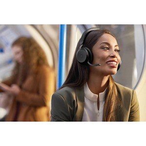 JABRA EVOLVE2 75 HEADSET  USB-A UC STEREO PRETO,C/LINK380A, STAND