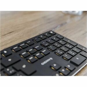 CHERRY KW X ULP Keyboard - Wired/Wireless Connectivity - USB Type A Interface - RGB LED - English (US) - Black - Mechanica