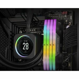 Corsair Vengeance RGB 64GB (2x32GB) DDR5 DRAM 6400MT/s C32 Memory Kit - Black - For Desktop PC, Motherboard - 64 GB (2 x 3