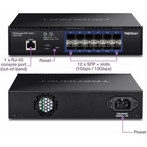 TRENDnet TL2-F7120 Manageable Ethernet Switch - 10 Gigabit Ethernet - 10GBase-X - TAA Compliant - 3 Layer Supported - Modu