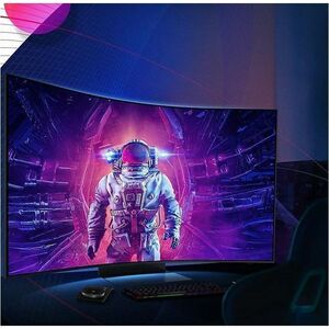 Samsung Odyssey Ark S55CG970NN 55" Class 4K UHD Curved Screen Gaming LED Monitor - 16:9 - Titan Black - 55" Viewable - Ver