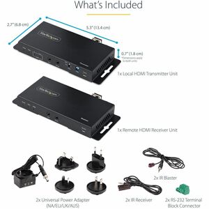 StarTech.com ST121HD20FXA2. Typ: AV-Sender & -Empfänger, Maximale Auflösung: 4096 x 2160 Pixel, Maximal mögliche Übertragu