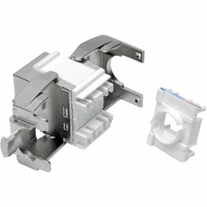 Tripp Lite by Eaton N238-001-GY-TF Netzwerkanschluss - TAA-konform - Abschirmung - Weiß, Silber