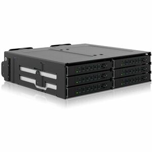 Icy Dock CP097 Drive Enclosure for 5.25" U.2, U.3, PCI Express NVMe 4.0 x4 - SFF-8654 SlimSAS Host Interface Internal - Bl