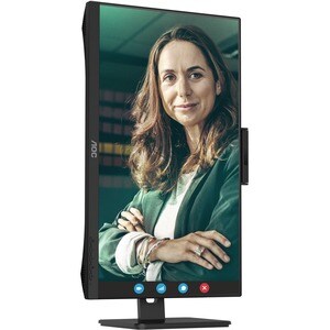 AOC Q27P3QW 27" Class Webcam WQHD Monitor LCD - 16:9 - preto texturizado - 68,6 cm (27") Viewable - Tecnologia IPS (In-pla