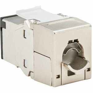 Eaton Tripp Lite Series Cat8 STP Shielded Tool-Free Keystone Jack, 568A/568B, TAA - 1 x RJ-45 Keystone Female - Silver - T