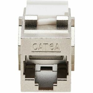 Tripp Lite series Cat6a Shielded Snap-In Coupler (RJ45 F/F), TAA - 1 x RJ-45 Keystone Female - 1 x RJ-45 Keystone Female -