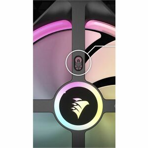 Corsair iCUE QX140 Cooling Fan - 2 x Fan(s) - 82.50 CFM Maximum Airflow - 2000 rpm - Magnetic Dome Bearing - RGB LED - Bla