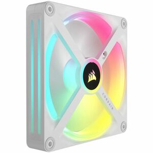 Corsair iCUE QX140 Cooling Fan - 2 x Fan(s) - 82.50 CFM Maximum Airflow - 2000 rpm - Magnetic Dome Bearing - RGB LED - Whi