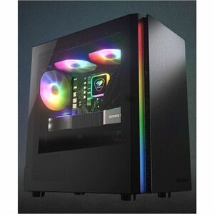 COUGAR Gabinete para computadora gamer - Mini ITX, Micro ATX Placa base admitida - Minitorre - Vidrio templado - Negro - 5