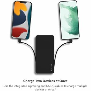 mophie Universal Powerstation Plus for Lightning and USB-C Devices - Up to 20W of Portable Power, Integrated Lightning and