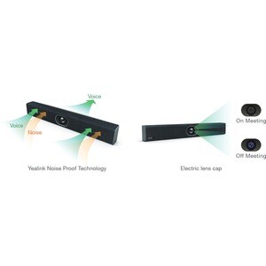 Yealink UVC40-BYOD Webcam - 20 Megapixel - 60 fps - USB 3.0 - 3840 x 2160 Video - CMOS Sensor - Microphone - Wireless LAN 