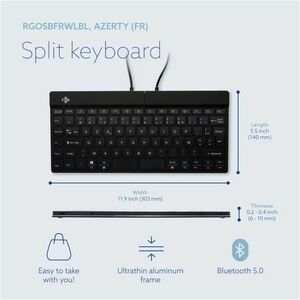 R-Go Split Break Clavier Ergonomique - bluetooth, noir