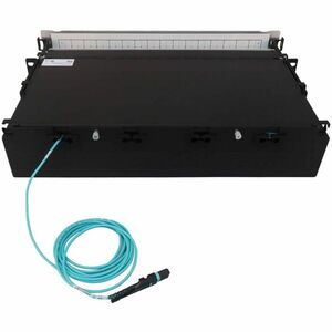 Tripp Lite by Eaton N48M-32M8L4-03Network Patch Panel - Aqua - 128 x Duplex - 2U High - 19" Wide - Rack-mountable