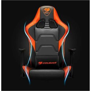 Sillón de Juego COUGAR Armor Elite CGR-ELI - Cuero PVC, Acero - Naranja, Negro