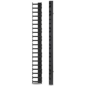 APC by Schneider Electric AR7721 Cable Organizer - Black - 2 Pack - TAA Compliant - Cable Manager - 42U Height