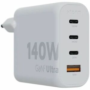 Xtorm GaN2 Ultra 140 W Power Adapter - For Notebook, Smartphone, Tablet PC - White