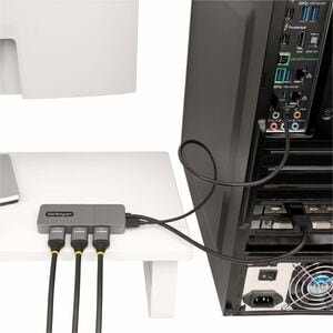 StarTech.com 3-Port MST Hub, DisplayPort to Triple 4K 60Hz HDMI, DP 1.4 Multi-Monitor Adapter, Windows Only - DisplayPort 