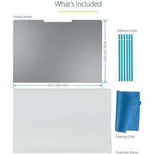 StarTech.com Plastic Anti-glare Privacy Screen Filter - Transparent - 1 - For 34.3 cm (13.5") LCD Notebook, 2 in 1 Noteboo