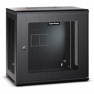 CyberPower CR12U61003 Wall Mount Enclosure - For Switch, Patch Panel - 12U Rack Height - Wall Mountable - Black - Metal - 