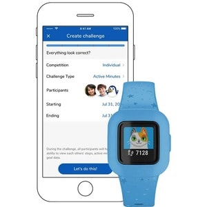 Garmin vívofit jr. 3 Smart Watch - Blue Body Color - Silicone Band Material - Accelerometer - Clock Display, Alarm, Timer 