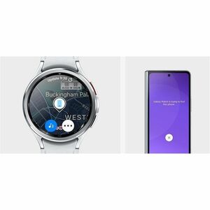 Samsung Galaxy Watch6 Classic Smart Watch - 47 mm Case Width - Silver Body Color - Leather Band Material - LTE - Bluetooth