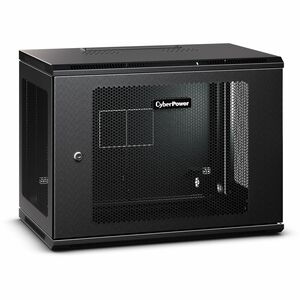 CyberPower CR9U61003 Wall Mount Enclosure - For Switch, Patch Panel - 9U Rack Height - Wall Mountable - Black - Metal - 13