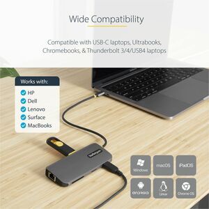 StarTech.com USB 3.2 Gen 1 (3.1 Gen 1) Type-C Docking Station for Tablet PC, Notebook - Memory Card Reader - microSD, SD, 