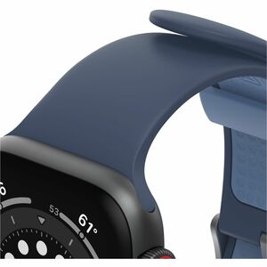 OtterBox Adjustable Smartwatch Band - Buckle Attachment - Baby Blue Jeans - Silicone, Stainless Steel