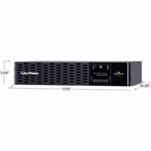 CyberPower PR1500RT2UCN Smart App Sinewave UPS Systems - 1500VA/1500W, 120 VAC, NEMA 5-15P, 2U, Rack / Tower, Sine Wave, 8