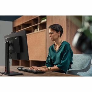 Lenovo ThinkVision TIO 24 Gen 5 24 Zoll Class LED-Touchscreen-Monitor - 16:9 Format - 4 ms Reaktionszeit - Webcam - 60,5 c
