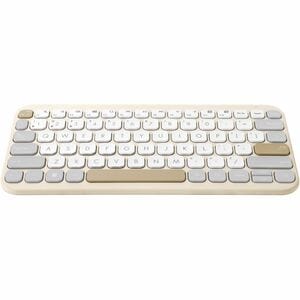 Asus Marshmallow KW100-OM Keyboard - Wireless Connectivity - Oat Milk - Scissors Keyswitch - Bluetooth - 5 - 10 m (393.70"