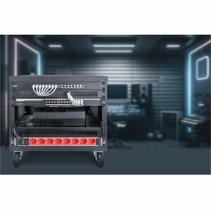 Digitus 21U Geschlossener Schrank Rackschrank für Netzwerk-Geräte, Ausrüstungsrack - Schwarz - Blech - 136 kg Maximale Gew