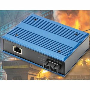 Digitus Industrial Transceiver/Medienkonverter - 2 Anschluss(e) - 1 x Netzwerk (RJ-45) - 1 x SC - Twisted Pair, Glasfaserl