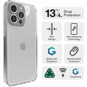 ZAGG Crystal Palace Snap Case for Apple iPhone 15 Pro Smartphone - Clear - Drop Resistant, Yellowing Resistant, Bacterial 