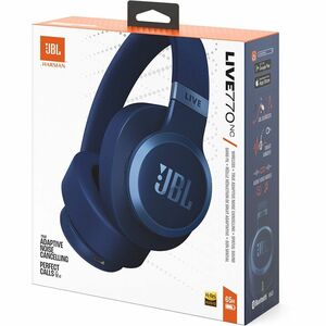 JBL Live 770NC Wireless Over-the-head, Over-the-ear Stereo Headset - Blue - Alexa - Binaural - Circumaural - Bluetooth - 3