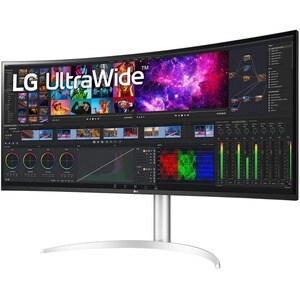 LG 40WP95C-W 40" Class 5K2K WUHD Curved Screen LCD Monitor - 21:9 - Silver - 39.7" Viewable - Nano In-plane Switching (Nan