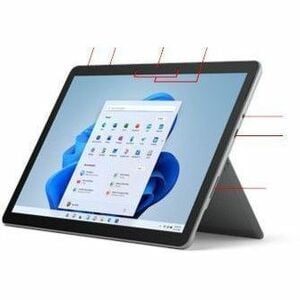 Microsoft Surface Go 4 Tablet - 26,7 cm (10,5 Zoll) Full HD - 8 GB - 128 GB - Windows 11 Pro 64-bit - Silber - Quad-Core N