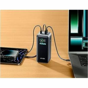 ANKER Prime 20,000mAh Power Bank (200W) - For iPhone, Smartphone, MacBook Air, AirPod - 20000 mAh - 3 x USB - Black