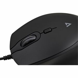 V7 MU350 Mouse - USB Type A - Optical - 4 Button(s) - Cable - 1200 dpi - Symmetrical