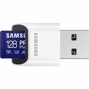 Carte microSDXC Samsung PRO Plus MB-MD128S - 128 Go - Classe 10/UHS-I (U3) - V30 - 180 Mo/s en Lecture - 130 Mo/sSpaceen É