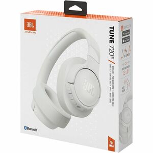 JBL Tune 720BT Wired/Wireless Over-the-ear, Over-the-head Stereo Headset - White - Binaural - Ear-cup - Bluetooth - 32 Ohm