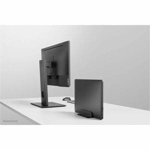 Neomounts Notebook Notebook Holder - Vertical - 42 mm x 150 mm x 92 mm x - Aluminium - Black - 5 kg Load Capacity - Adjust