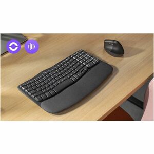 Logitech Wave Keys for Business Keyboard - Wireless Connectivity - USB Type A Interface - English (US) - QWERTY Layout - G