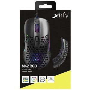 CHERRY XTRFY M42 Gaming Mouse - USB Type A - Optical - Black - 1 - Cable - 16000 dpi - Scroll Wheel - Symmetrical