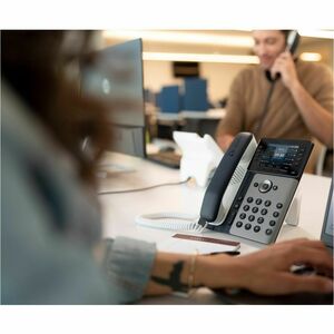 Poly Edge E350 IP Phone - Corded - Corded/Cordless - Wi-Fi, Bluetooth, NFC - 3 Multiple Conferencing - Desktop, Wall Mount